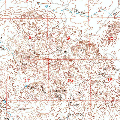 United States Geological Survey Twin Buttes, AZ (1957, 62500-Scale) digital map