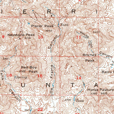 United States Geological Survey Twin Buttes, AZ (1957, 62500-Scale) digital map