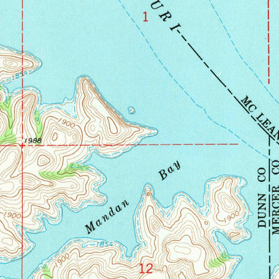 United States Geological Survey Twin Buttes, ND (1967, 24000-Scale) digital map