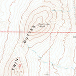 United States Geological Survey Twin Buttes, NV (1967, 24000-Scale) digital map