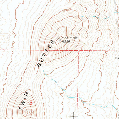United States Geological Survey Twin Buttes, NV (1967, 24000-Scale) digital map