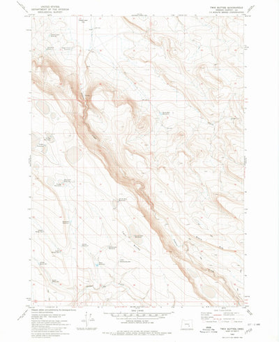 United States Geological Survey Twin Buttes, OR (1980, 24000-Scale) digital map