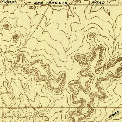 United States Geological Survey Twin Buttes, TX (1924, 48000-Scale) digital map