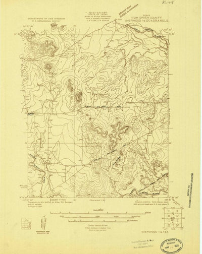 United States Geological Survey Twin Buttes, TX (1924, 48000-Scale) digital map