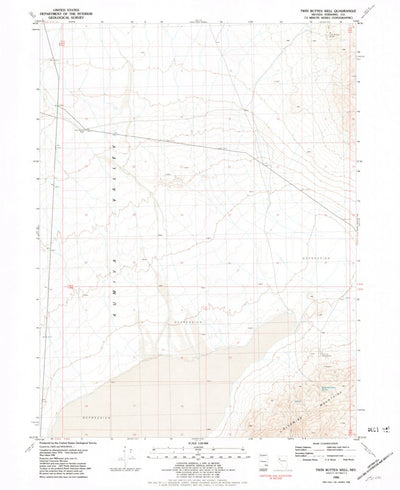 United States Geological Survey Twin Buttes Well, NV (1981, 24000-Scale) digital map