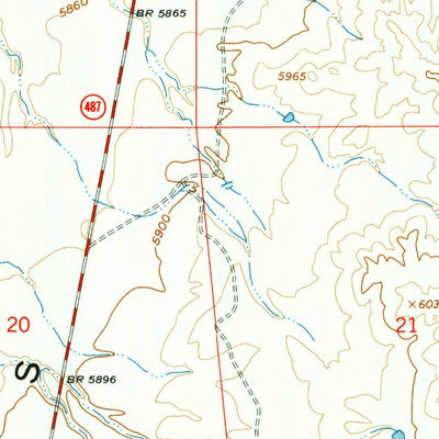 United States Geological Survey Twin Buttes, WY (1960, 24000-Scale) digital map