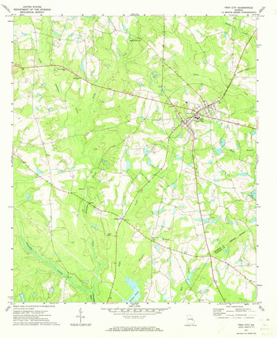 United States Geological Survey Twin City, GA (1971, 24000-Scale) digital map
