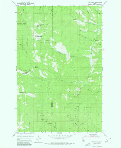 United States Geological Survey Twin Crags, ID (1950, 24000-Scale) digital map