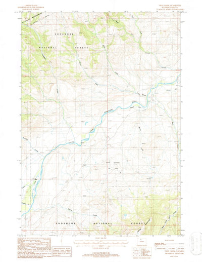 United States Geological Survey Twin Creek, WY (1987, 24000-Scale) digital map