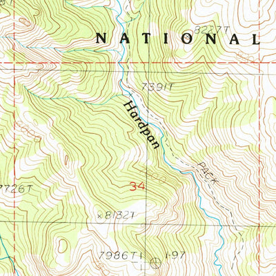 United States Geological Survey Twin Creek, WY (1987, 24000-Scale) digital map