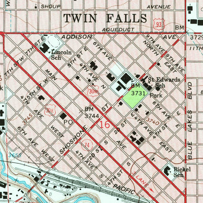 United States Geological Survey Twin Falls, ID (1979, 24000-Scale) digital map