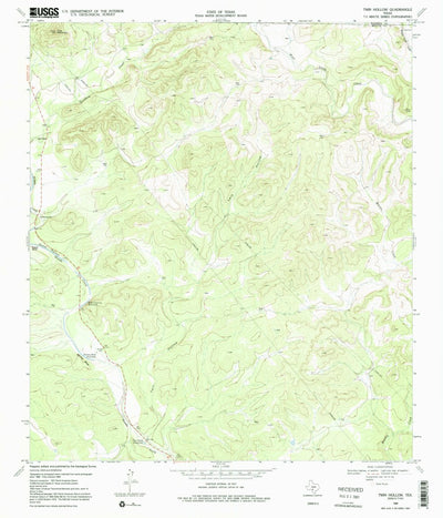 United States Geological Survey Twin Hollow, TX (1969, 24000-Scale) digital map