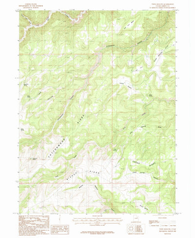 United States Geological Survey Twin Hollow, UT (1985, 24000-Scale) digital map