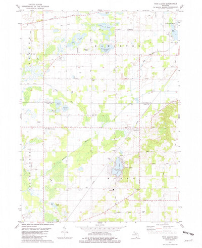 United States Geological Survey Twin Lakes, MI (1981, 24000-Scale) digital map