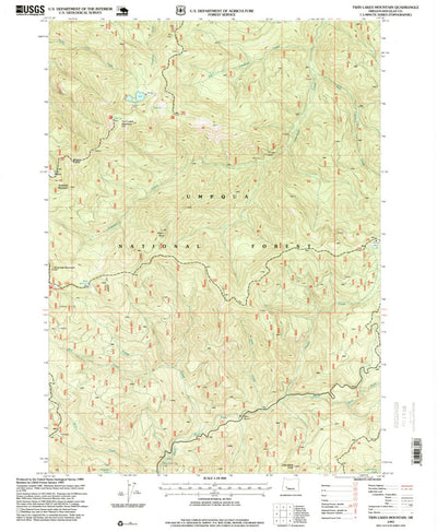 United States Geological Survey Twin Lakes Mountain, OR (1997, 24000-Scale) digital map
