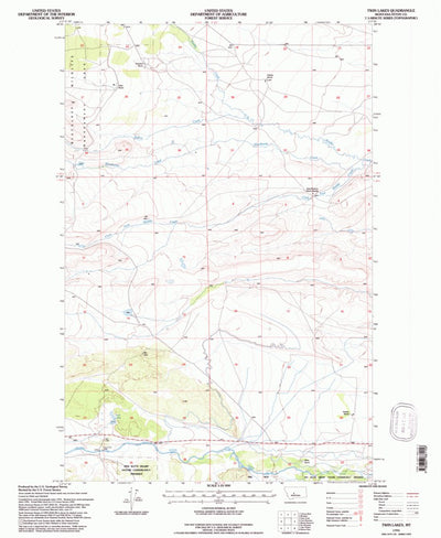 United States Geological Survey Twin Lakes, MT (1995, 24000-Scale) digital map