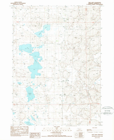 United States Geological Survey Twin Lakes, NE (1989, 24000-Scale) digital map