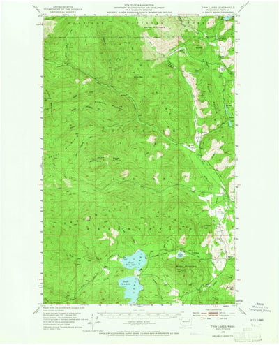 United States Geological Survey Twin Lakes, WA (1952, 62500-Scale) digital map