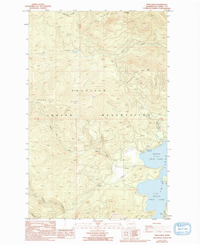 United States Geological Survey Twin Lakes, WA (1985, 24000-Scale) digital map