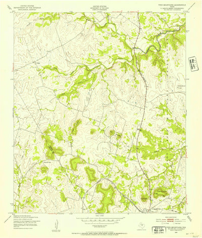 United States Geological Survey Twin Mountains, TX (1947, 24000-Scale) digital map