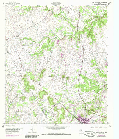 United States Geological Survey Twin Mountains, TX (1958, 24000-Scale) digital map