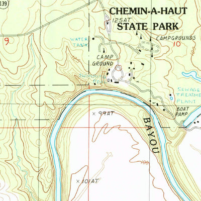 United States Geological Survey Twin Oaks, LA (1988, 24000-Scale) digital map