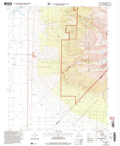 United States Geological Survey Twin Peaks, CO (2001, 24000-Scale) digital map