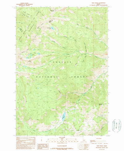 United States Geological Survey Twin Peaks, ID (1989, 24000-Scale) digital map