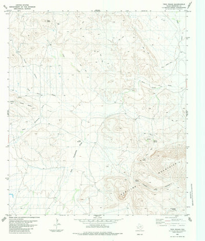 United States Geological Survey Twin Peaks, TX (1983, 24000-Scale) digital map