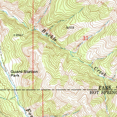 United States Geological Survey Twin Peaks, WY (1969, 24000-Scale) digital map