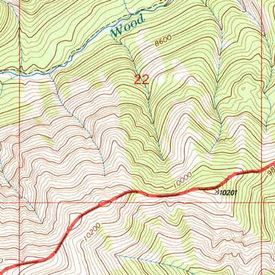 United States Geological Survey Twin Peaks, WY (1991, 24000-Scale) digital map