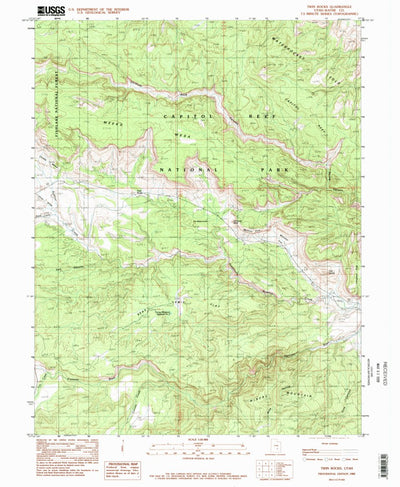 United States Geological Survey Twin Rocks, UT (1985, 24000-Scale) digital map