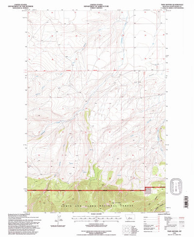 United States Geological Survey Twin Sisters, MT (1995, 24000-Scale) digital map