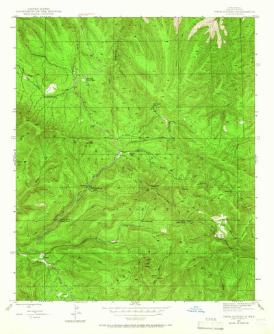 United States Geological Survey Twin Sisters, NM (1947, 24000-Scale) digital map
