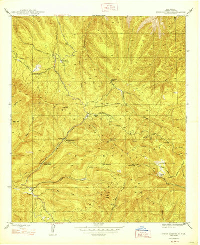 United States Geological Survey Twin Sisters, NM (1948, 24000-Scale) digital map