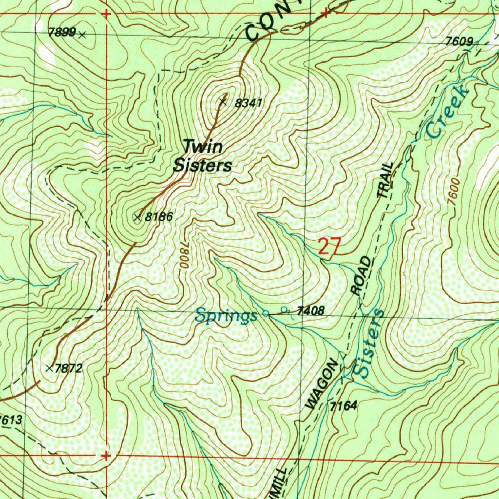 Twin Sisters, NM (1992, 24000-Scale) Map by United States Geological ...