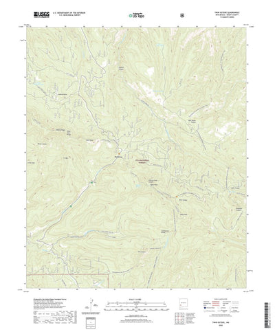 United States Geological Survey Twin Sisters, NM (2020, 24000-Scale) digital map