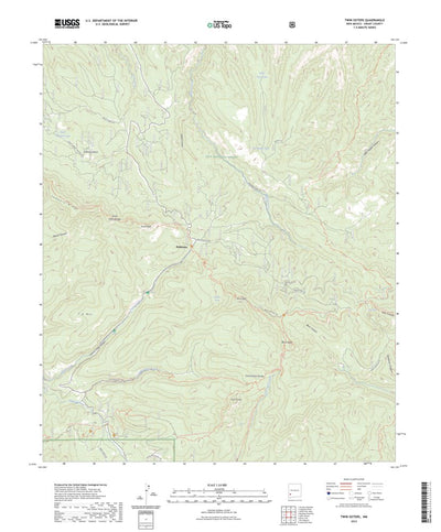 United States Geological Survey Twin Sisters, NM (2023, 24000-Scale) digital map