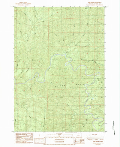 United States Geological Survey Twin Sisters, OR (1984, 24000-Scale) digital map