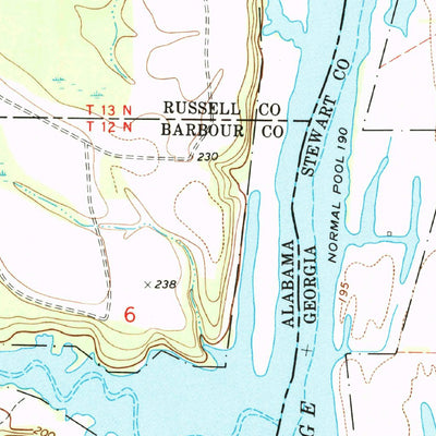 United States Geological Survey Twin Springs, AL-GA (1973, 24000-Scale) digital map