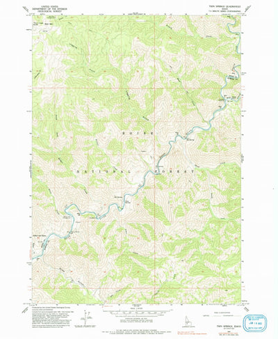 United States Geological Survey Twin Springs, ID (1964, 24000-Scale) digital map