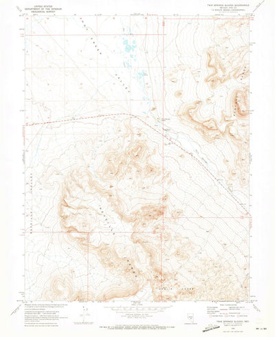 United States Geological Survey Twin Springs Slough, NV (1968, 24000-Scale) digital map