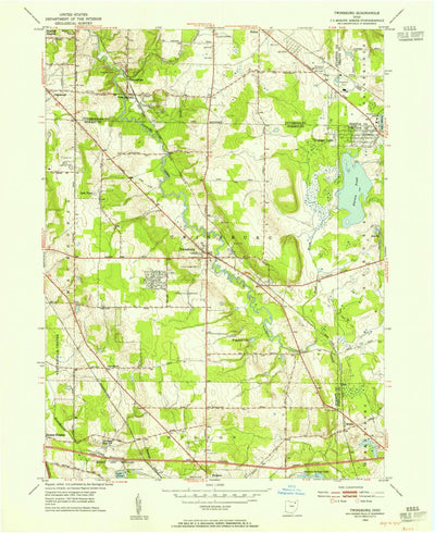 United States Geological Survey Twinsburg, OH (1953, 24000-Scale) digital map