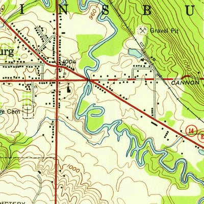 United States Geological Survey Twinsburg, OH (1953, 24000-Scale) digital map