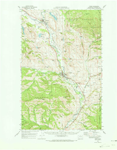 United States Geological Survey Twisp, WA (1969, 62500-Scale) digital map