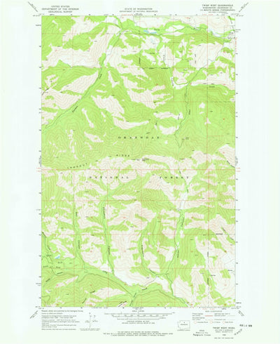 United States Geological Survey Twisp West, WA (1969, 24000-Scale) digital map
