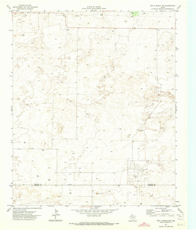 United States Geological Survey Two B Ranch NW, TX (1971, 24000-Scale) digital map