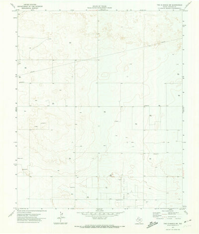 United States Geological Survey Two B Ranch SW, TX (1971, 24000-Scale) digital map