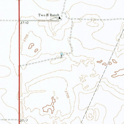 United States Geological Survey Two B Ranch, TX (1971, 24000-Scale) digital map