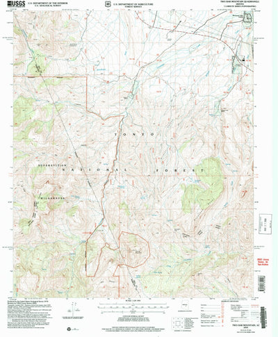 United States Geological Survey Two Bar Mountain, AZ (2004, 24000-Scale) digital map
